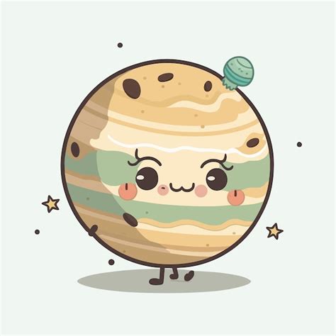 Premium Vector | Vector cute jupiter cartoon style