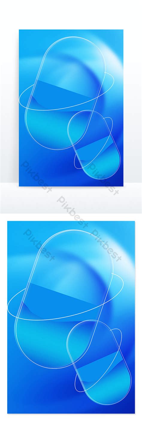 Blue Glass Texture Gradient Medical Beauty Background Backgrounds | PSD ...