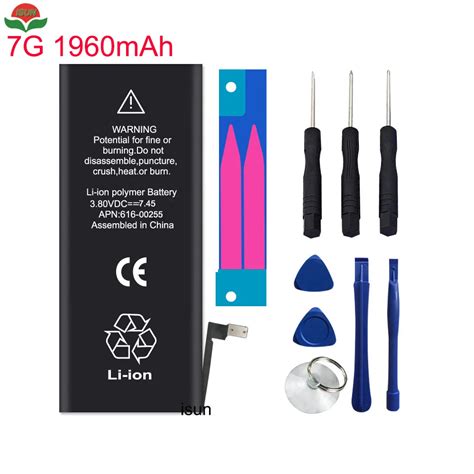 ISUN AAAAA quality 100% brand new 0 cycle 7 G battery for iPhone 7 7G ...