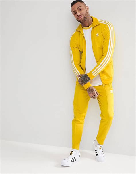 Adidas Originals Adicolor Beckenbauer Track Jacket In Yellow Cw1254 Asos Adidas Tracksuit