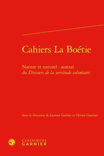 Cahiers La Bo Tie Nature Et Naturel Autour Du Discours De La