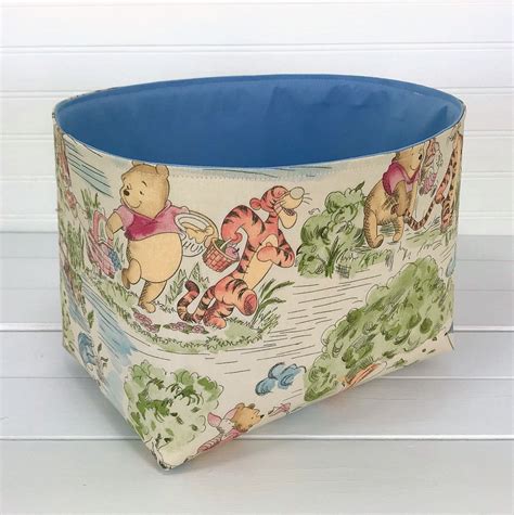 Winnie The Pooh Nursery Decor Storage Basket Organizer Bin Etsy