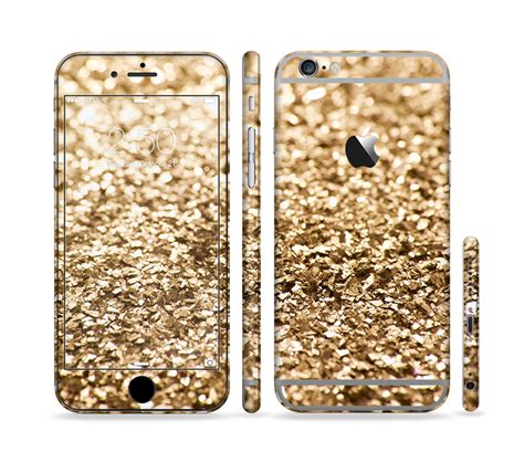 The Gold Glimmer V2 Sectioned Skin Series For The Apple Iphone 6s Plus