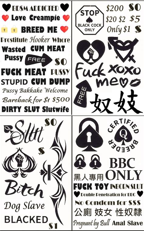 Bbc Queen Of Spades Qos 4 Sheets Temporary Tattoos Sticker Sex Bdsm Total 57counts