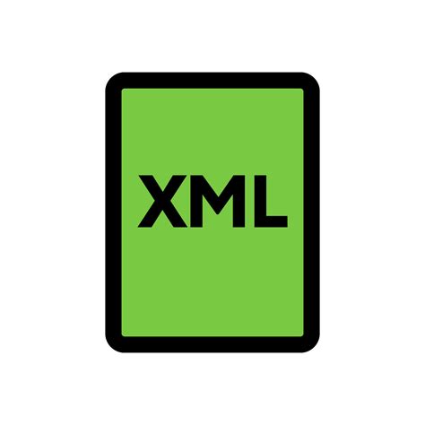 línea de icono de archivo xml aislada sobre fondo blanco icono negro