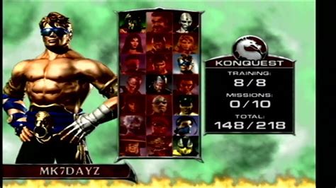 Mortal Kombat Deadly Alliance Konquest Mode Johnny Cage Training