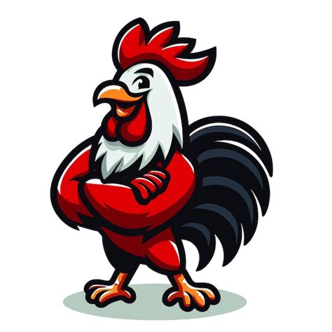 Premium Vector Rooster Cartoon Mascot Vector Illustration