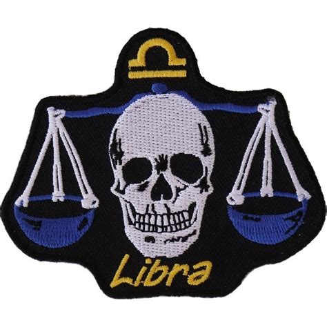 P Libra Skull Zodiac Sign Patch Hamrhead Smallest Dot Helmets