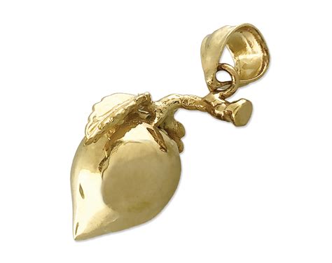 14k Gold 3d Mango Charm