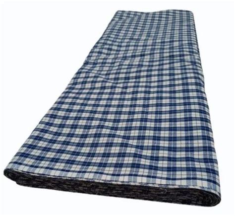 Polyester Cotton Dark Blue Uniform Polycotton Check Fabric Check