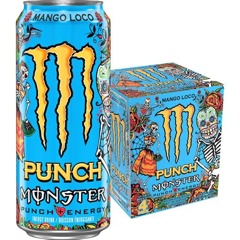 MONSTER ENERGY, Mango Loco, 473mL, 4 Pack | Walmart Canada