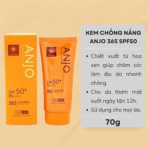 100 Original Sunscreen Anjo Professional 365 Sun Cream SPF50 PA