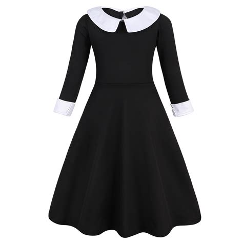 Rochie Cosplay Fete Wednesday Addams Pentru Copii Party Chili