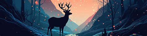 Deer Shadow Art 4K wallpaper download