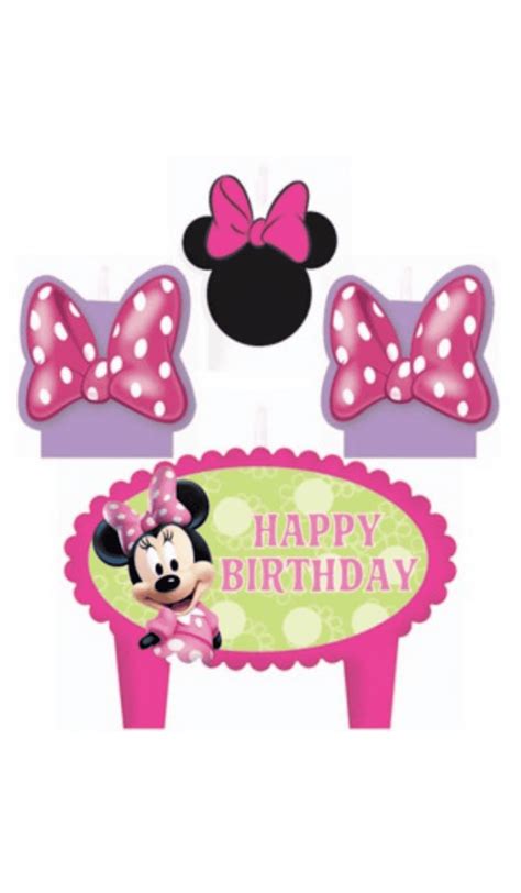 Minnie Mouse Candles The Party S Here