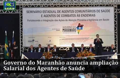 Jornal Dos Agentes De Sa De Do Brasil Governo Do Maranh O Anuncia