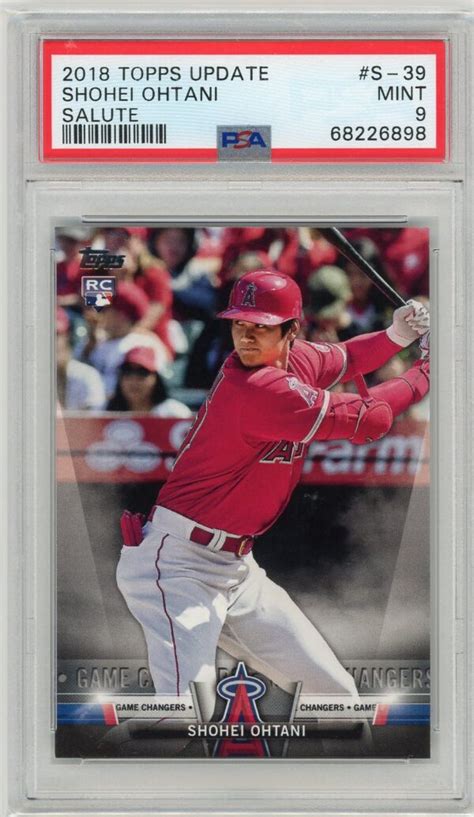 Topps Update Shohei Ohtani Rc Psa Salute S Rookie Card Hall