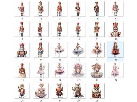 29 PNG Watercolour Christmas Nutcracker Clipart Merry Christmas Ballet