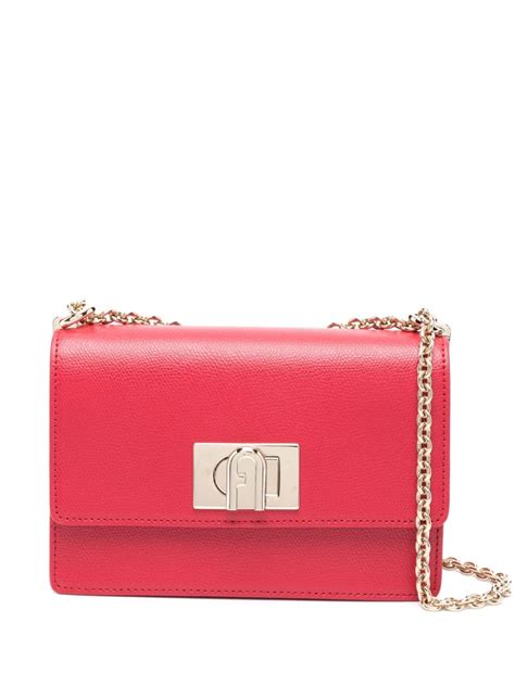 Furla Bolsa Transversal De Couro 1927 Vermelho FARFETCH BR