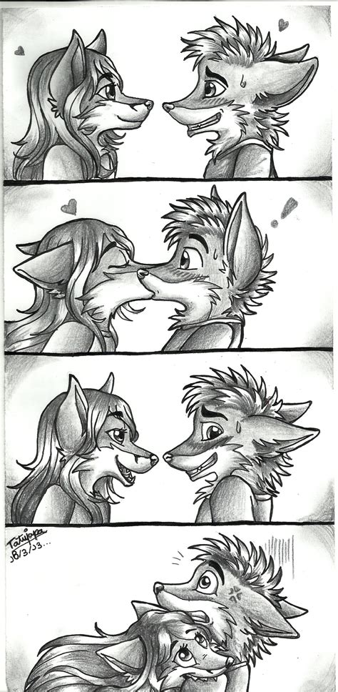 Kisses And Bites Xd Furry Art Kissing Drawing Art