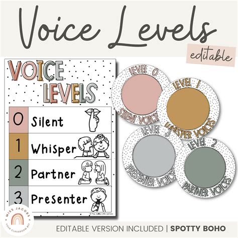 Voice Level Display Spotty Boho Classroom Decor Default Title