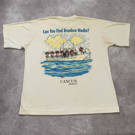 Vintage 90s Wheres Waldo Parody Shirt Size Xl Single … Gem