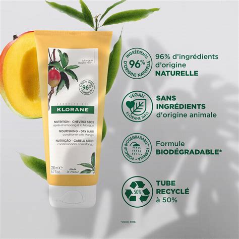 KLORANE Mangue Baume après shampooing tube 200ml Parapharmacie