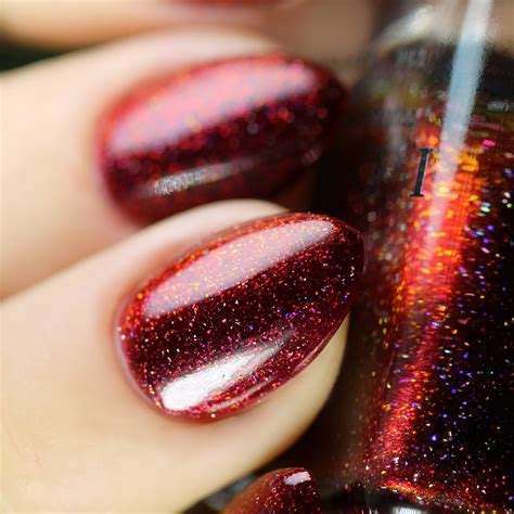 ILNP Carrie Blood Red Holographic Nail Polish