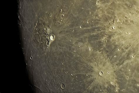 Astronomical Photograph of the Moon. Lunar Surface through a Telescope. the Moon with a Large ...