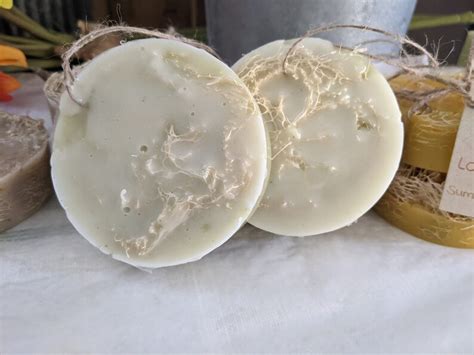 Exfoliating Goats Milk Loofah Soap Handmade Organic Luffa Etsy