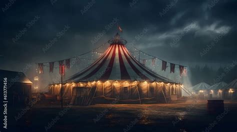 Circus Big Top Circus tent Performers Clowns Acrobats Stock ...