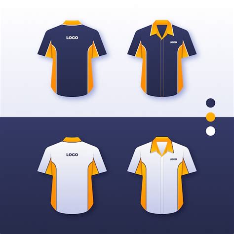 Company uniform shirt design | Premium Vector