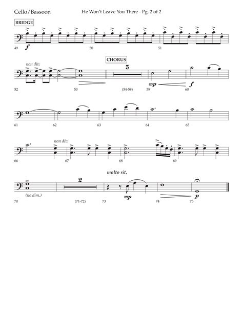 He Wont Leave You There Choral Anthem Satb Cello Sheet Music Pdf Lifeway Choral Arr David