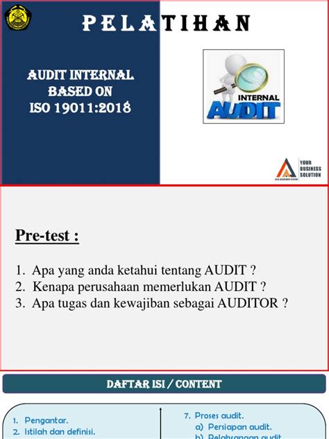 Materi Iso 19011 2018 Teori Audit Internal Hari Ke 2 Pdf