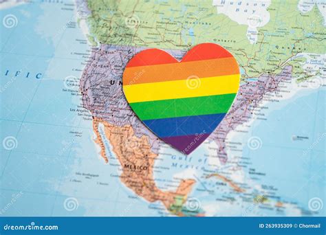 World Lgbt Lgbti Connection Concept Transgender Symbol On World Map