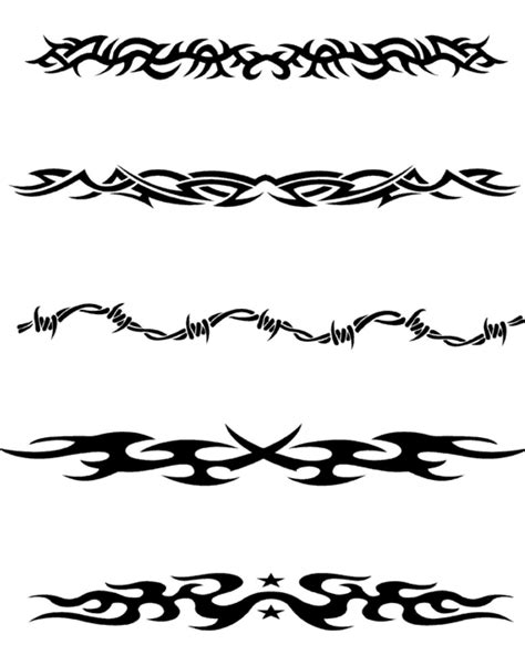 Tribal Band Tattoo Stencils