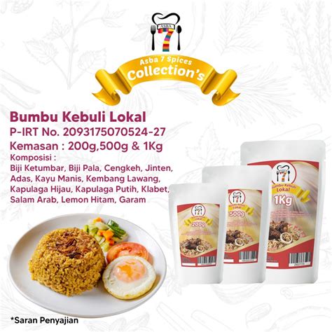 Asba Bumbu Kebuli Lokal 500gr Asba Jaya Berkah