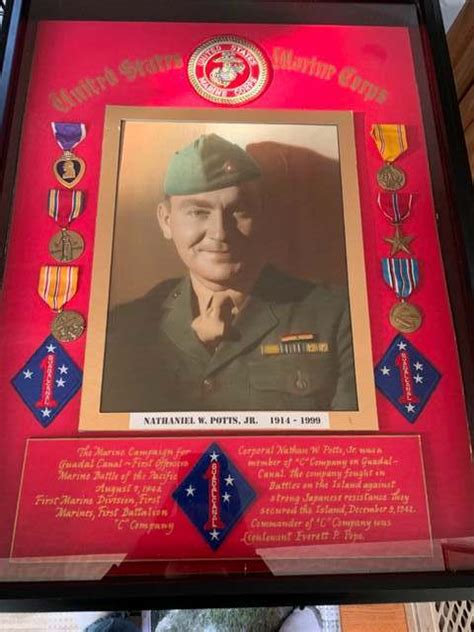 WWII USMC Guadalcanal medal display - MEDALS & DECORATIONS - U.S ...