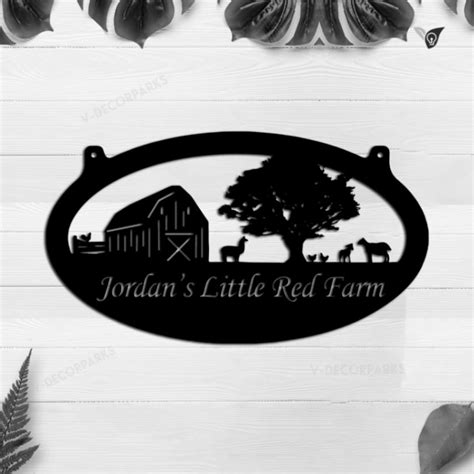 Personalized Farmhouse Metal Sign, Custom Farm Metal Wall Art, Farm ...