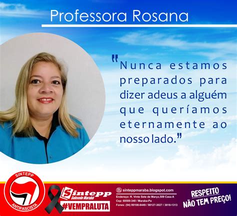 SINTEPP MARABÁ NOTA DE PESAR PROFESSORA ROSANA