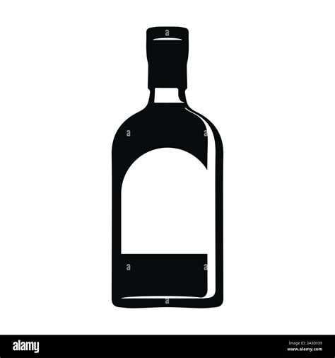 Silueta de la botella de whisky Signo de icono Ilustración 10 EPS