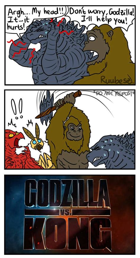 Godzilla Vs Kong Funny Comic