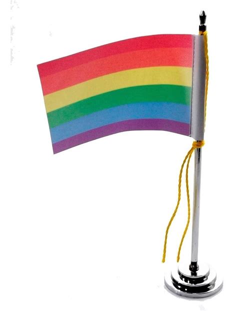 Bandeira De Mesa 15 Cm Arco íris Orgulho Gay Gls Glbt R 18 90