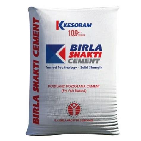 Birla Shakti Ppc Cement Packaging Type Pp Sack Bag Packaging Size