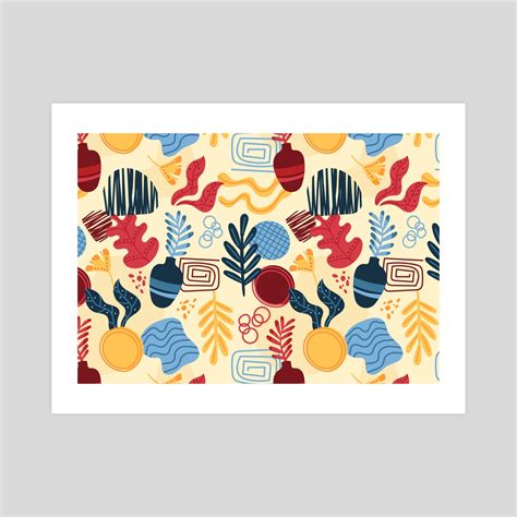 Hand drawn motif pattern, an art print by Rare Art Design Studio by Daman Kaur - INPRNT