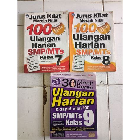 Jual JURUS KILAT MERAIH NILAI 100 ULANGAN HARIAN SMP MTS KELAS 7 8 DAN