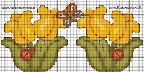 BORDURA TULIPANI THUN SCHEMA PUNTO CROCE Cross Stitch Flowers Cross