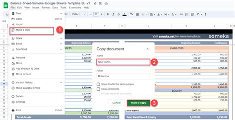 Balance Sheet Template Google Sheets | Printable Balance Sheet