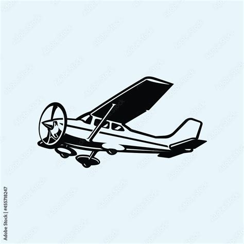 Small Plane Flying Vector Light Aircraft Flying Vector Isolated Stock ...