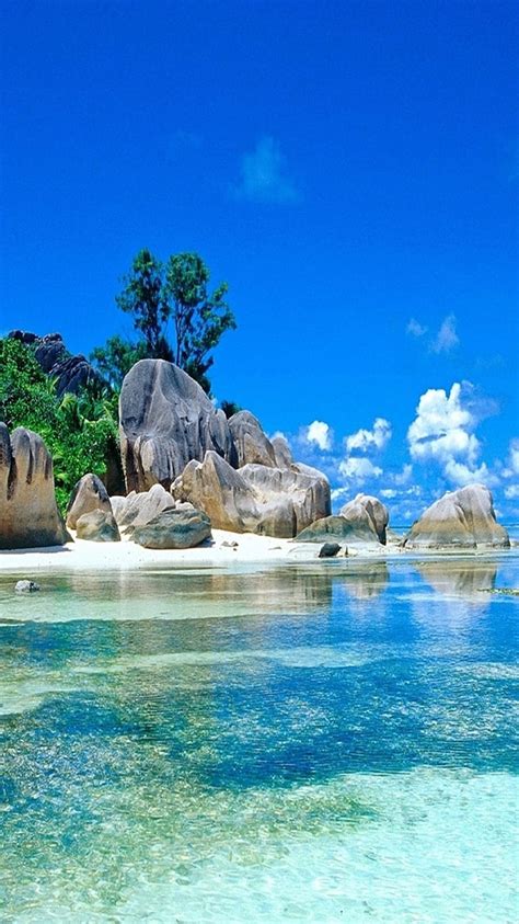 Beach Paradise, rock, sand, stone, water, HD phone wallpaper | Peakpx